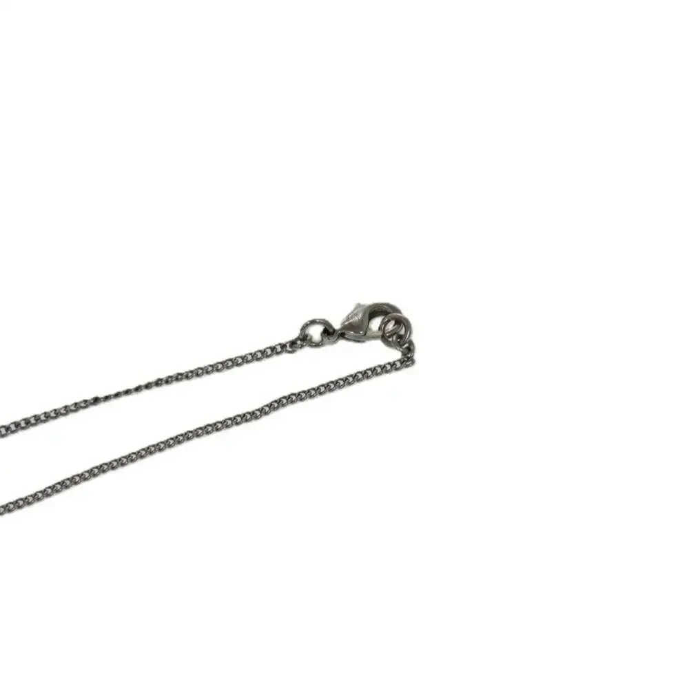 CHANEL Silver Logo Necklace